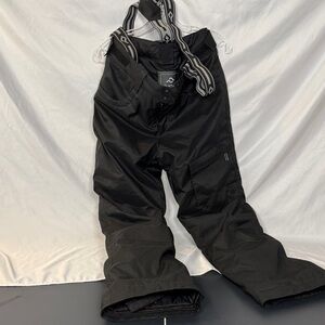 Youth Size 16 Black Cargo Pants with Suspenders